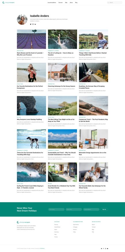 Design Escapes Joomla Template Index Layout
