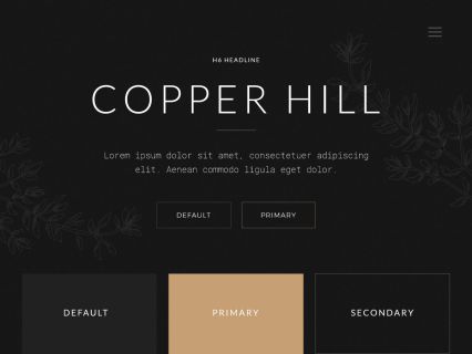 Copper Hill WordPress Theme Black Beige Style