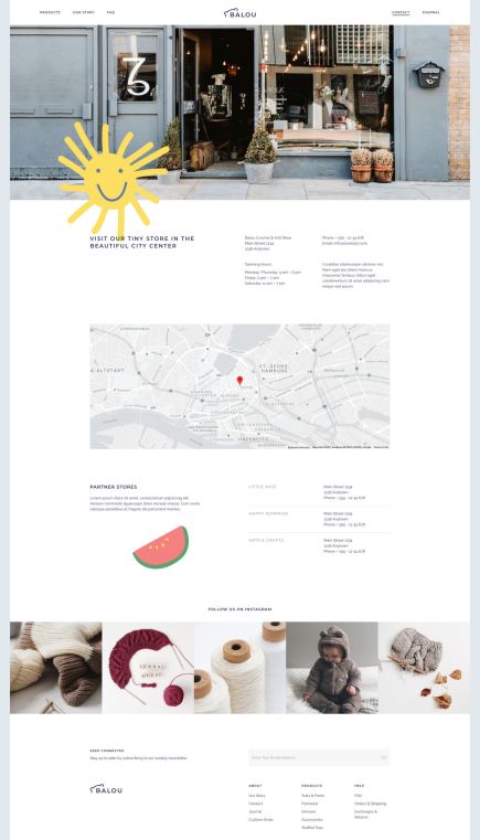 Balou WooCommerce Theme Contact Layout