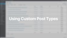 Custom Post Types Documentation Video for WordPress