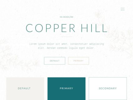 Copper Hill WordPress Theme Light Turquoise Style