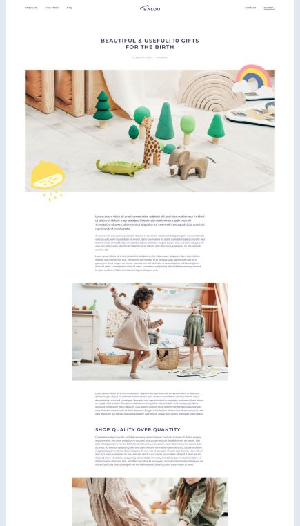 Balou WooCommerce Theme Post Layout