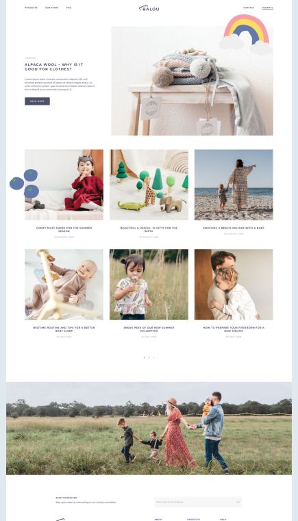 Balou WooCommerce Theme Index Layout
