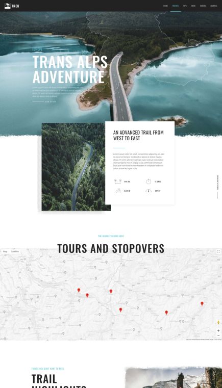 Trek WordPress Theme Case Study Layout